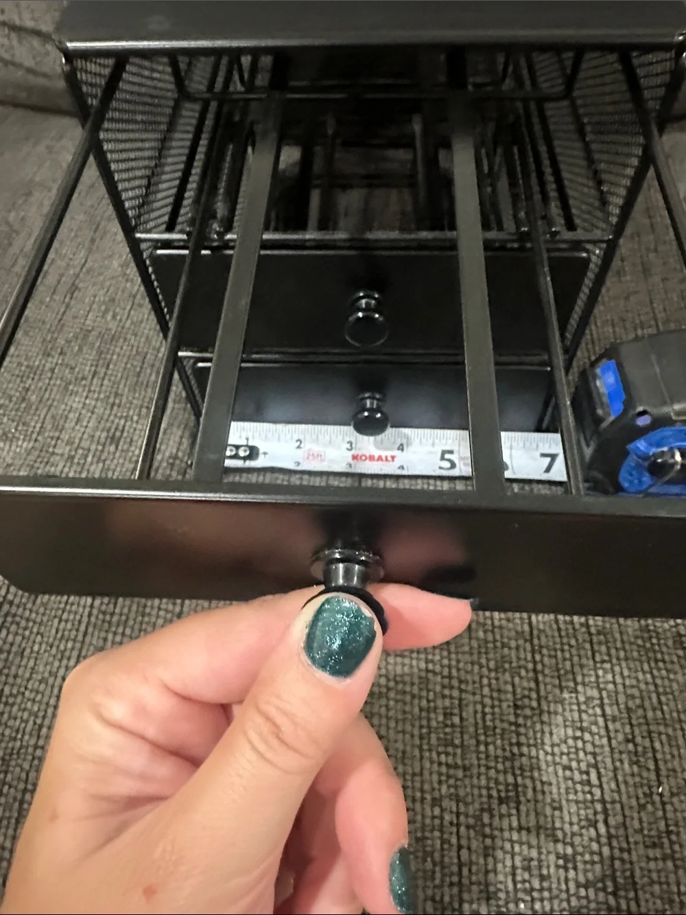 Small Black 3-Drawer k cup organizer